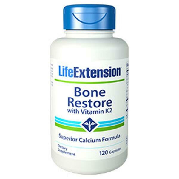 Life Extension Bone Restore with Vitamin K2- 120 Capsules 1727